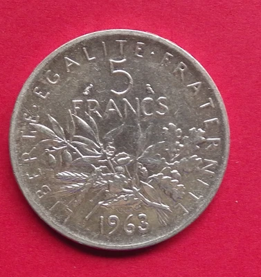 1 pièce 5 Francs Semeuse 1963 argent - Photo 1/2