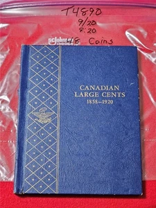 Whitman Album of Coins CANADA LARGE CENTS 1858-1920 CIRCULATED 48 COINS #T4890 - Picture 1 of 5