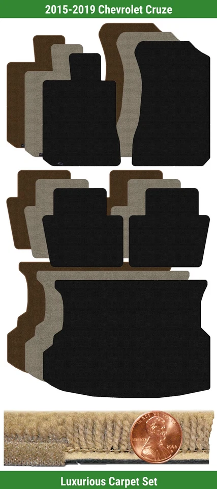 Juego de alfombrillas Lloyd Custom Luxe para Chevrolet Cruze 2015-2019 (5 piezas) #CK5 Foto 1 de 4