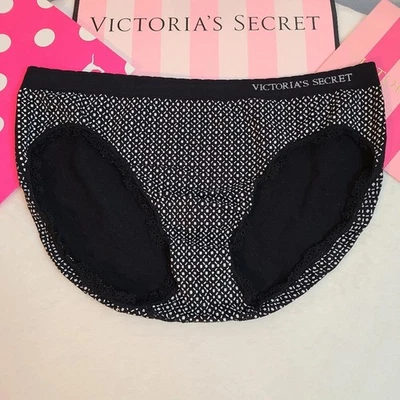 VTG Victoria's Secret Seamless Stretch Nylon Lace High Leg Brief Panty Size Lg - Image 1 of 4