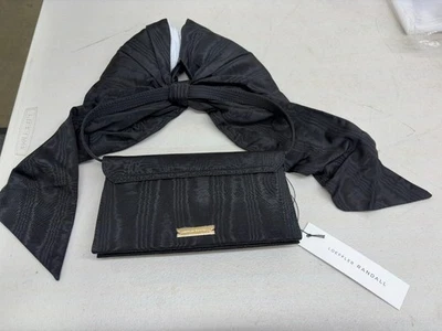 Loeffler Randall Ramona Bow Moiré Shoulder Bag in Black - NWT - Image 1 of 4