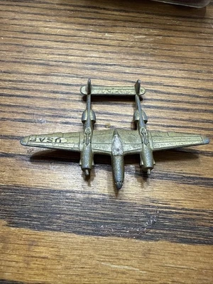 Vintage P38 Lightning Diecast WW2 Fighters Airplane Dyna Flight Zylmex - Image 1 of 2