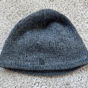Cappello berretto The North Face misto lana maglia blu grigio foderato in pile unisex OS - Foto 1 di 3
