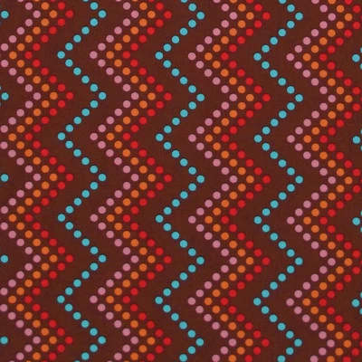 MICHAEL MILLER "HEAVEN & HELSINKI" ZIG ZAG DOT Chocolate por 1/2 yarda Foto 1 de 3
