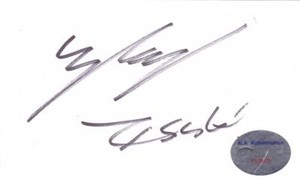 TY PENNINGTON Signed 3x5 Index Card Actor/Extreme Home Makeover ALA F10609