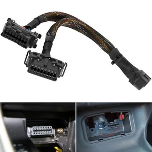 16Pin Splitter Extension Cable Male Dual Female Y Cable Adapter for OBD 2 OBD II - Picture 1 of 13