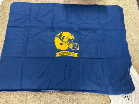 Collegiate Vintage WVU West Virginia Mountaineers University Blanket EXCELLENT Cover
