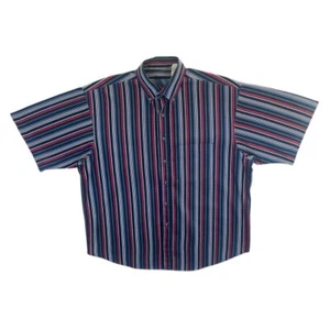 Vintage Pendleton Made In USA Striped Short Sleeve Button-Up Cotton Shirt Large - Picture 1 of 5
