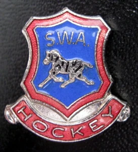 SÜDAFRIKA FRAUEN HOCKEYVERBAND VINTAGE EMAILLE ANSTECKNADEL - Bild 1 von 2