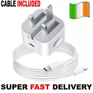 Schnellladestecker Telefon Wand Ladegerät Typ C Netzteil für iPhone UK 3 Pin - Bild 1 von 6