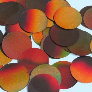 Round Sequin 1.5" Bronze Brown Lazersheen Reflective Metallic Couture Paillettes - Bild 1 von 2