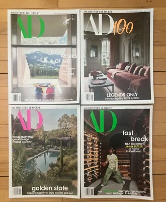Architectural Digest Magazine Lot of 4 - 2023, 2024 - AD 100,  Jimmy Butler  - Image 1 of 4