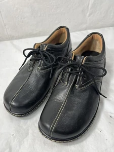 Soft Spots Shoes Women's 9 Black Lace Up Round Toe Upper Leather - Picture 1 of 13