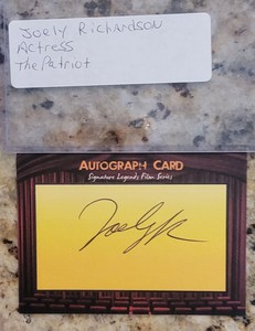 Actress Joely Richardson TV Show Nip & Tuck Autographed Signed Card