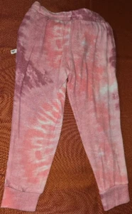 NWT Roxy Girls Real Friends Cozy Pants Size 5 Pink Tye Dye - Picture 1 of 2