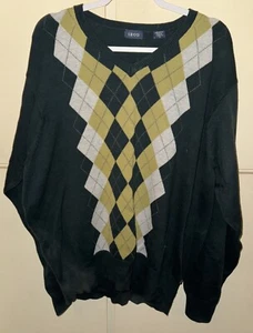 IZOD Herren Hunter Green Argyle V Neck Langarm Pullover Gr. XL - Bild 1 von 4