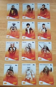 SOLO: A STAR WARS STORY - Complete 12-Card Set 2018 Denny's Topps - Picture 1 of 8