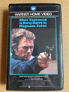 Rare White Label- MAGNUM FORCE - DIRTY HARRY - Pre Cert Warner Big Box VHS Video - Picture 1 of 5