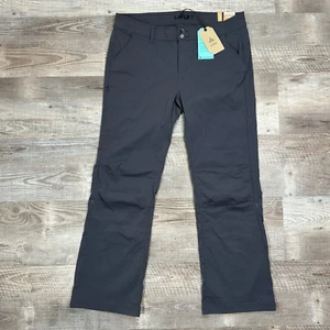 NWT prAna Halle Straight Pants Womens Size 16 Black Hiking Outdoor - Picture 1 of 14