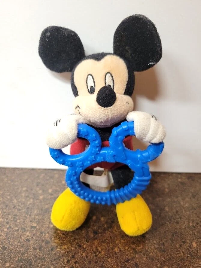 The First Years Disney Mickey Mouse Plush Stuffed with Teether Small 6" - Image 1 of 3