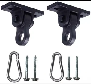 Heavy Duty Black Swing Hangers Screws Bolts Included over 5000 Lb Capacity Playg - Picture 1 of 5