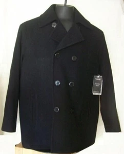 NEW MEN'S Roundtree and Yorke LUXURIOUS WOOL COAT Size Large Double Breasted - Picture 1 of 1