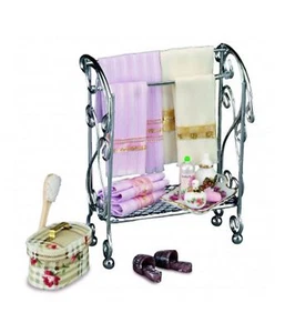 Dolls House Towel Stand with Accessories Miniature Reutter Bathroom Furniture - Picture 1 of 8