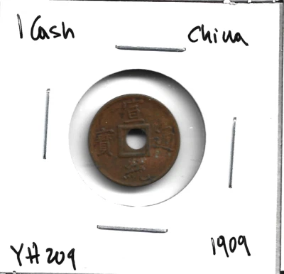 World Coins - China 1 Cash 1909 Kwangton - Image 1 of 3