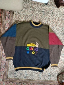 Stunning J.C Castelbajac Jumper XL Authentic Button Detail 1990 Hank Ketcham - Picture 1 of 10