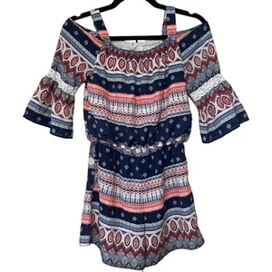 Takara Girls Brand Jumpsuit w/Flutter Sleeve 100% Polyester Girl's Size L - Picture 1 of 14