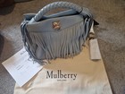 Beautiful Mulberry Small Iris Silky Fringe In Cloud Crossbody Bag RRP £1,250!