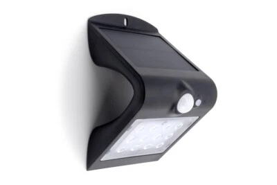Luz de Pared Exterior LED Verdadera Solar Integral PIR IP65 220LM 1.5W 4000K (Negro) Foto 1 de 4