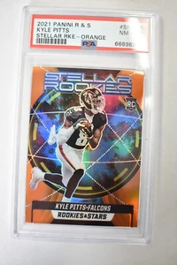 Kyle Pitts 2021 Panini Rookies & Stars Stellar Rookies Orange /25 PSA 8 RC SP - Picture 1 of 2