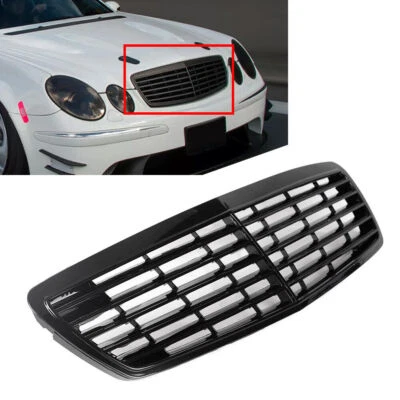 Parrilla delantera de coche para Mercedes Benz W211 Clase E E320 E350 E500 E55 2003-05 Foto 1 de 4