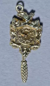 Vintage 14K Yellow Gold Cuckoo Clock Charm - Weight Moves 1gr - Picture 1 of 6