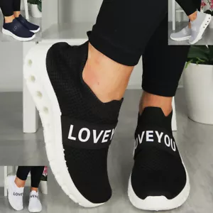 Mujeres Entrenadores para Correr Damas Tenis Sin Cordones Correr Gimnasio Cómodos Moda Zapatos - Imagen 1 de 33