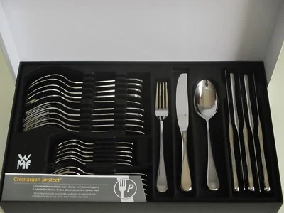 WMF BESTECK KENT CROMARGAN PROTECT 30-TEILIG, EINGESETZTE MESSERKLINGEN - Bild 1 von 2