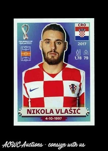 2022 FIFA World Cup Stickers #CRO 16 Nikola Vlasic (Croatia) - Picture 1 of 2