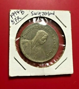 1994 B 5 FRANCS SWITZERLAND COIN - NICE WORLD COIN!!! - Picture 1 of 2