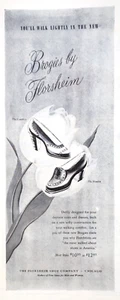 PRINT AD Florsheim Brogies Ladies Shoes 1945 5x13 Campus Hiker Walk Lightly - Bild 1 von 1