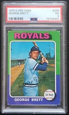 1975 OPC O-PEE-CHEE GEORGE BRETT #228 SP ROOKIE CARD PSA 3 GRADED RC HOF RARE