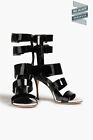RRP?930 SERGIO ROSSI Leather High Heel Sandals US5.5 UK2.5 EU35.5 Made in Italy