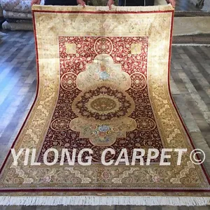 5x7.5ft Luxury Handmade Silk Carpet European Country Style Area Rug ZZ061 - Picture 1 of 11