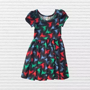 New Dot Dot Smile Toddler Girls Origami Dress Blue Red Green Short Sleeve Sz 2T - Picture 1 of 11