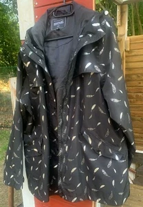 Lagenlook Regenmantel Regenjacke Kapuze Schwarz/Silber - Bild 1 von 5