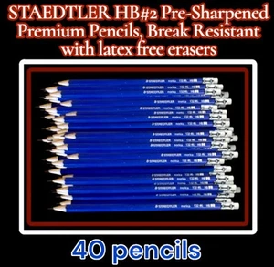40pz STAEDTLER Norica 13246 HB#2 Matite Premium Preaffilate, Resistenti alla Rottura - Foto 1 di 18