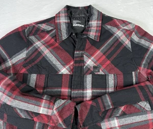 Burton Flannel Jacket Mens Small Snowboarding Plaid Lined Shacket Skater Grunge - Picture 1 of 7