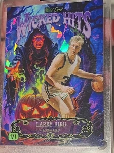 2025 Wild Card Wicked Hits Larry Bird 1 Of 1 Witches Brew Cracked Ice - Picture 1 of 4