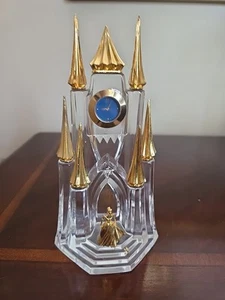 1992 Castello di Cenerentola Franklin come nuovo OROLOGIO INCANTESIMO DI MEZZANOTTE cristallo oro - Foto 1 di 6