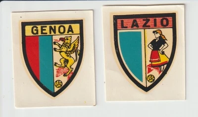 ANNI '60 - 2 PICCOLI SCUDETTI CALCIO - LAZIO E GENOA - NO FIGURINE PANINI - Immagine 1 di 2